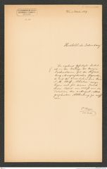 k.k. naturhistorisches Hofmuseum, Intendanzakten 1885-1896 (Hauer), Aktenzahl Z.371.b/1887, Seite 1